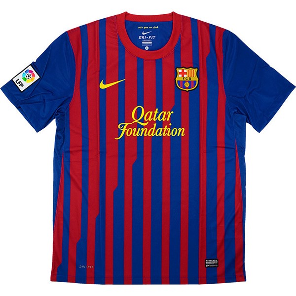 Camiseta Barcelona 1ª Retro 2011 2012 Azul Rojo